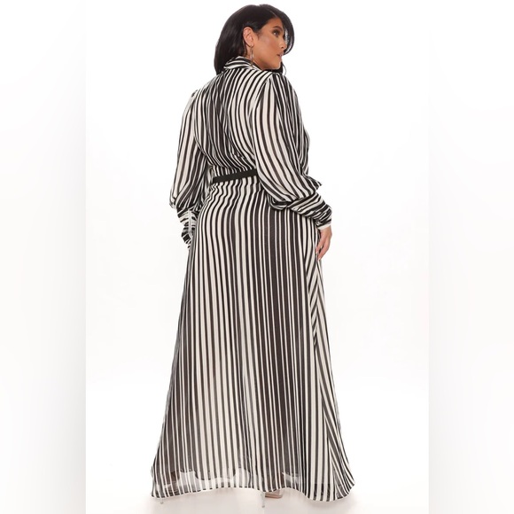 New Nora Striped Maxi Dress in Black and White size XL - Picture 7 of 8